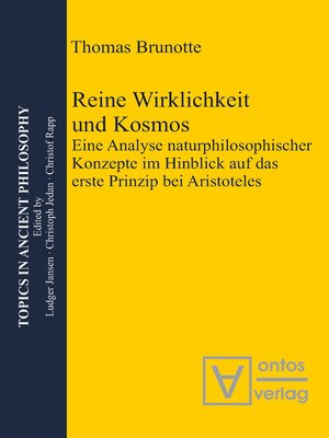 cover image of Reine Wirklichkeit und Kosmos